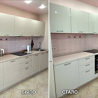 Замена фасадов, замена столешницы. Пер. Трамвайный 2/4